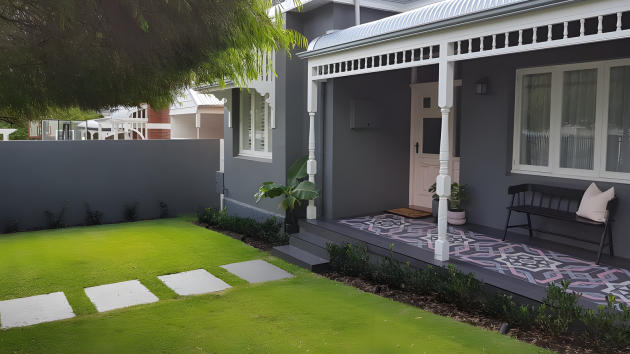 Front garden after a renovation by Landscapes For Life, Perth
